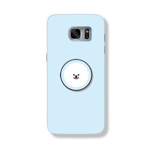 갤럭시 S7 엣지 케이스 스마트톡 그립 젤리 비숑얼굴 비숑블루 G935