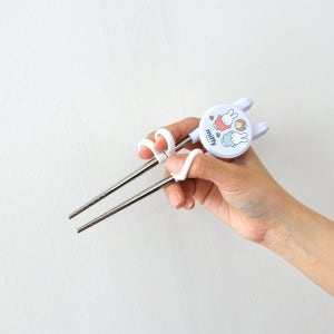 미피1단계교정용젓가락 스텐 아동 어린이 유아 연습용 오른손 자기주도 3세이상 어린이집선물