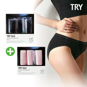 1+1 트라이 여성면팬티 데일리 여자 텐셀 모달 팬티 3매입 세트