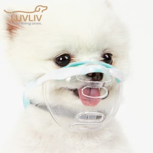 루브립 강아지 입마개 투명마스크 소형견 산책 물음방지 훈련