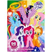 크레욜라 스티커가 있는 마이 리틀 포니 컬러링북 색칠 공부 96페이지 도화지 Crayola My Little Pony