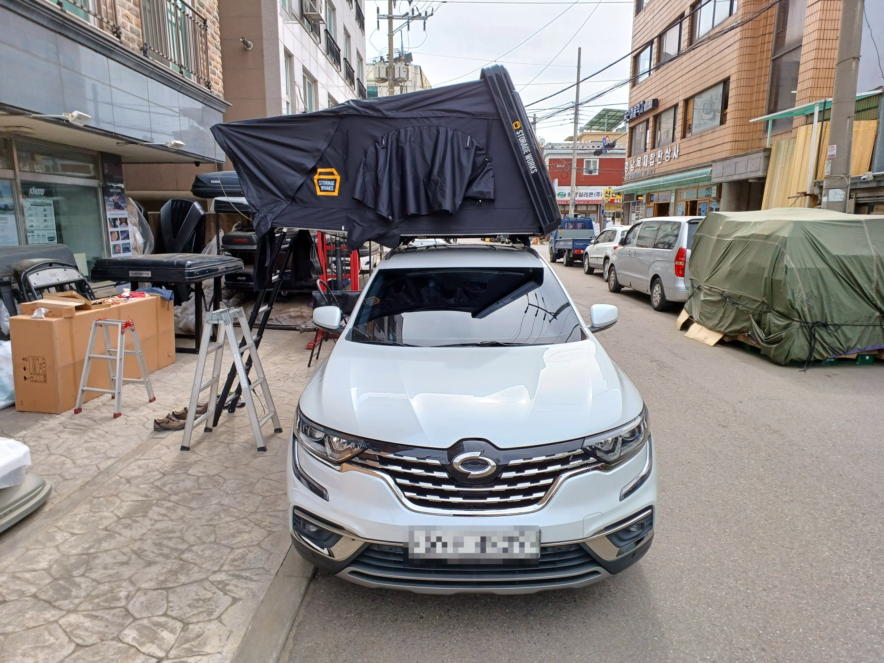 [스토리지웍스] 삼성QM6 더마스터 루프탑텐트 유일캐리어 가로바 이너텐트 이너매트 어넥스