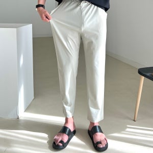 (빠른배송)25~46남자 여름 바지 시원한 밴딩 빅사이즈 편한 스판 아이스 쿨 슬랙스