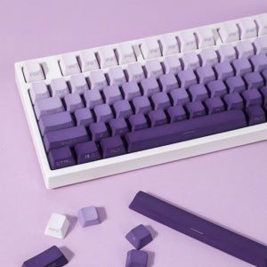 하이엔드 댄싱바이올렛 LED투과 키캡 PBT OEM 이중사출 측각 104키