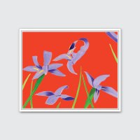 Purple Irises on Red, Alex Katz, 알렉스 카츠