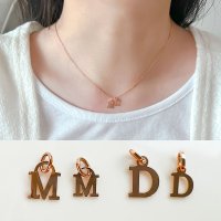 이니셜 알파벳 미니 레터링 14K 18K 펜던트 금목걸이-2사이즈