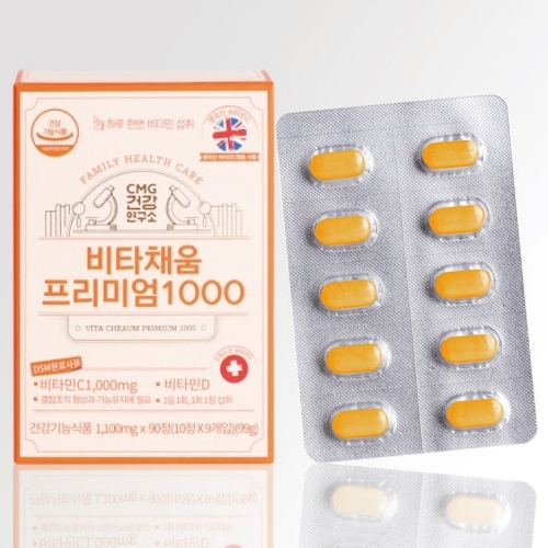 비타채움 프리미엄1000 비타민C/비타민D보충 1,100mg x 90정(3개월분)