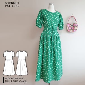 [소잉패턴]성인 블루미 반팔 원피스/블라우스