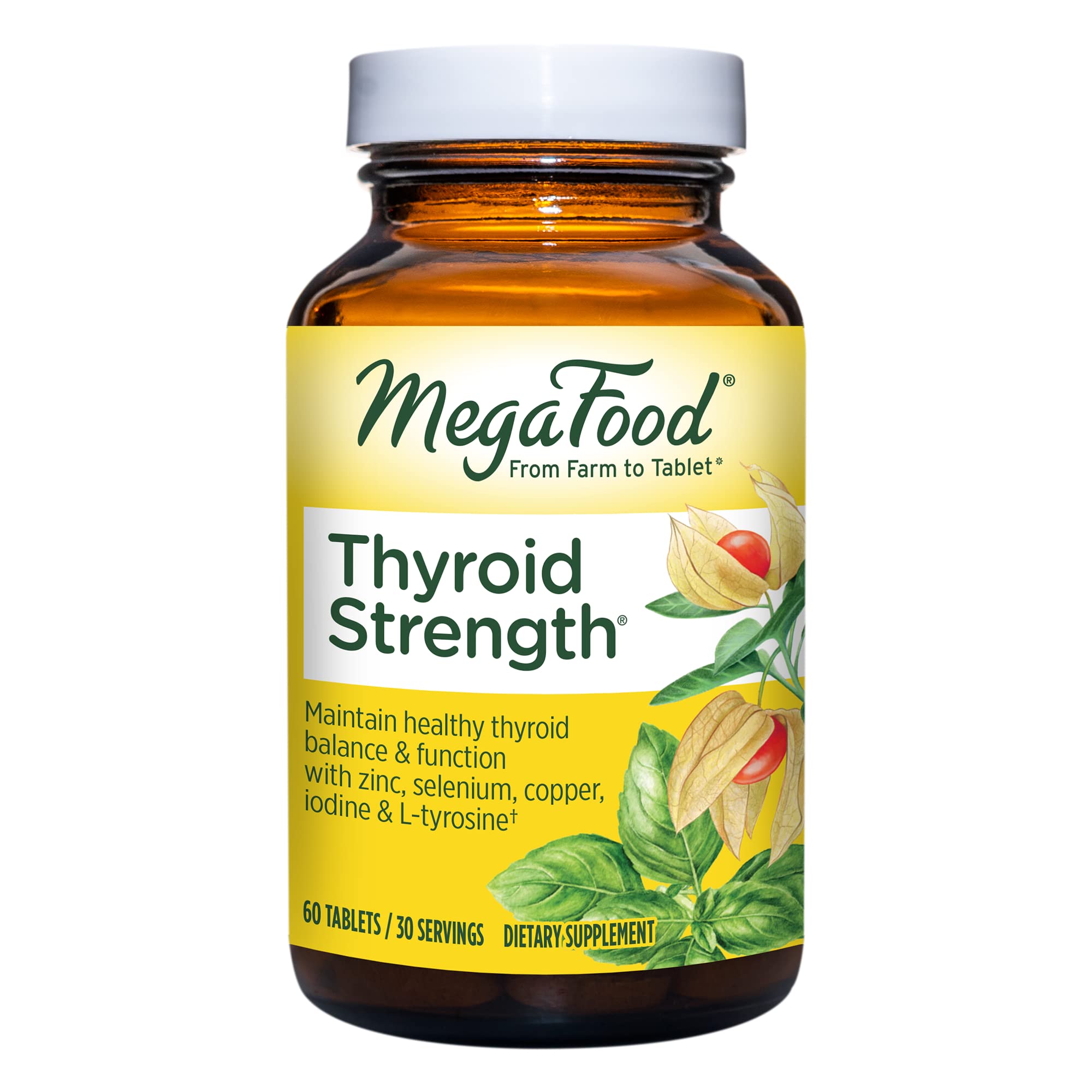 <b>메가푸드</b> Thyroid Strength 60정 아이오딘 아연 셀레늄 <b>구리</b> 티로신
