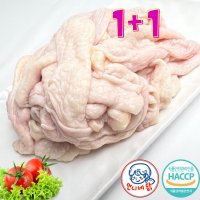 국내산 닭스킨 닭껍질 닭껍데기 냉동 무염지 1+1