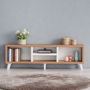 미젠시아 76209 4칸 1단 거실 책장 1500 6colors