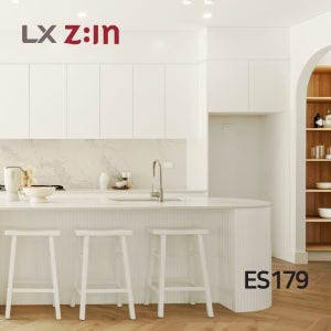 LX지인 싱크대 방문 인테리어필름 크림화이트 무광 단색 ES179