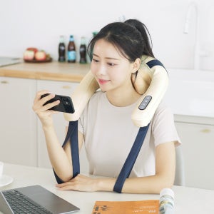 포유넥 무선 온열 목 어깨 승모근 마사지기 MVP-705