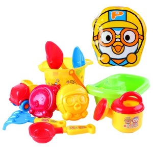 뽀로로 가방 모래놀이세트 유아 장난감 도구 삽 갯벌체험