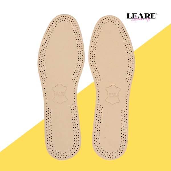 LEARE 얇은 라텍스 인솔 천연가죽 구두 편안한 가죽 깔창