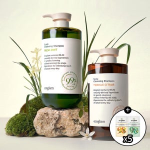 [1+1] 에코글램 에코글램 스칼프 두피 클렌징 단백질 천연 샴푸 1000ml 프레쉬 민트,시트러스