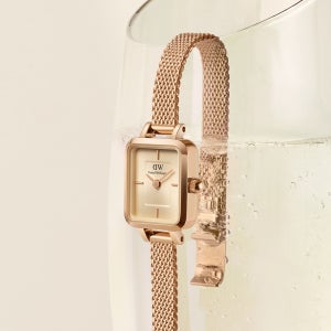 다니엘 웰링턴 QUADRO MINI MELROSE CHAMPAGNE 여자 메탈시계
