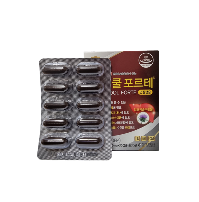 <b>리버 쿨 포르테</b> 30캡슐 1개월분 밀크씨슬
