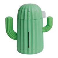 차량용 휴대용 가습기 usb 340ML USB 초음파 가습기 선인장 타이밍 아로마 테라피 에센셜 오일 디퓨저 안개 제조기 미니 라이트-34611