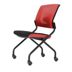 알파고 체어 B 팔무 레드 - 학생 공부방 학원용 메쉬의자