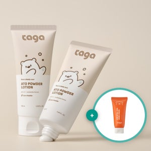 타가 파우더로션 기저귀 크림 100ml 베이비 파우더 아기 엉덩이 땀띠 100g, 2개