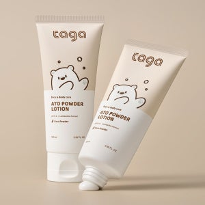 타가 파우더로션 기저귀 크림 100ml 베이비 파우더 아기 엉덩이 땀띠 100g, 2개