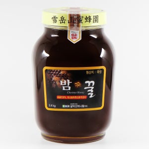 깊고 진한 향의 천연 밤꿀 / 재구매율 높은 믿음의 꿀/깊은맛/진한맛 2.4kg, 1개