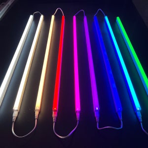 LED T5 컬러 간접조명 일자등 형광등 무드등 라인 인테리어 플리커프리 1200mm