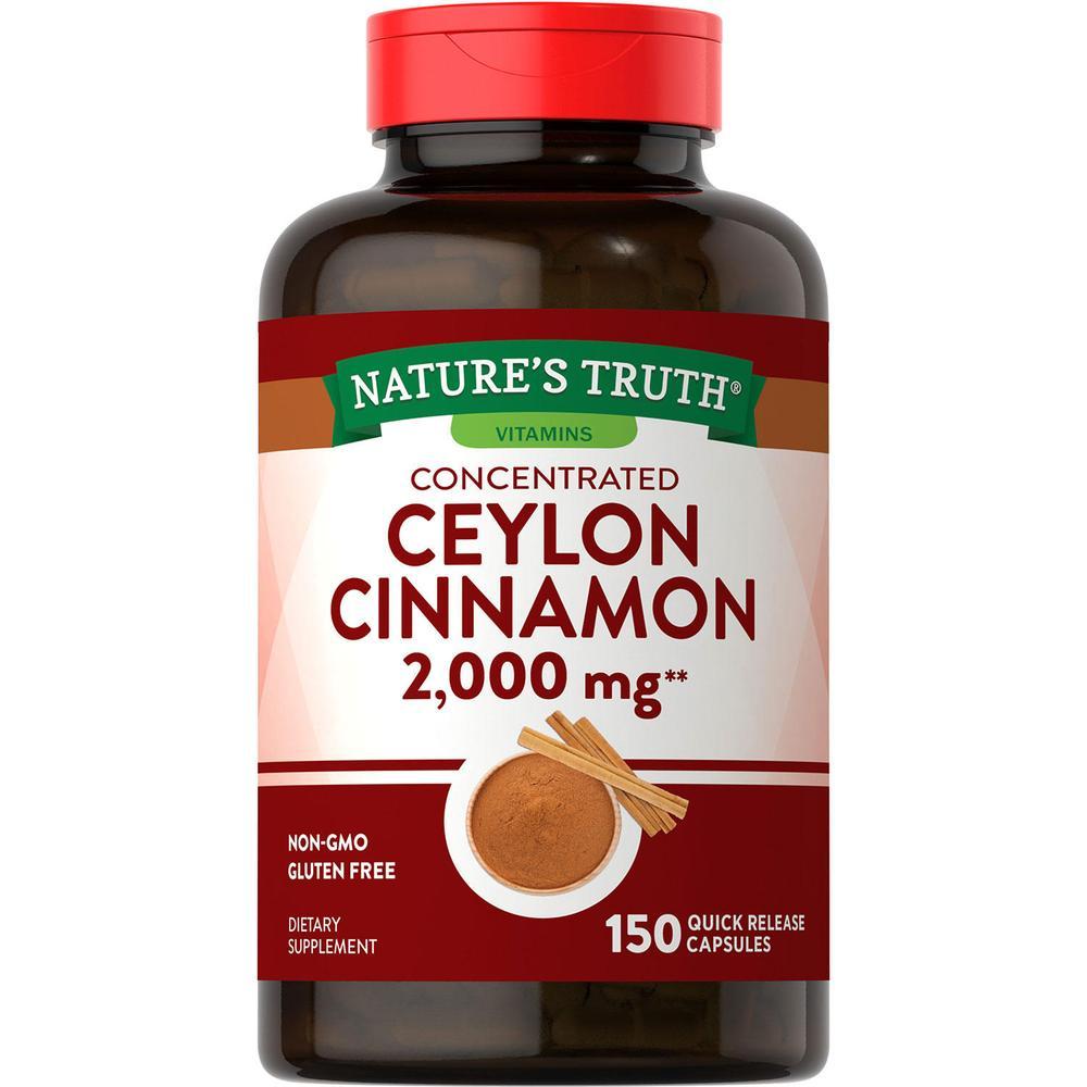 <b>네이처스트루</b> 실론 시나몬 계피분말 Natures Truth Ceylon Cinnamon 2000mg 150캡슐