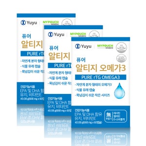[유유제약]퓨어 알티지 오메가3 668mgX60캡슐 x 3박스