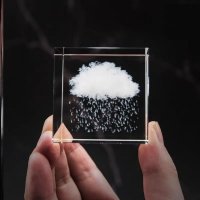 유리문진 큐브 구름 귀여운 심플 크리스탈 장식품