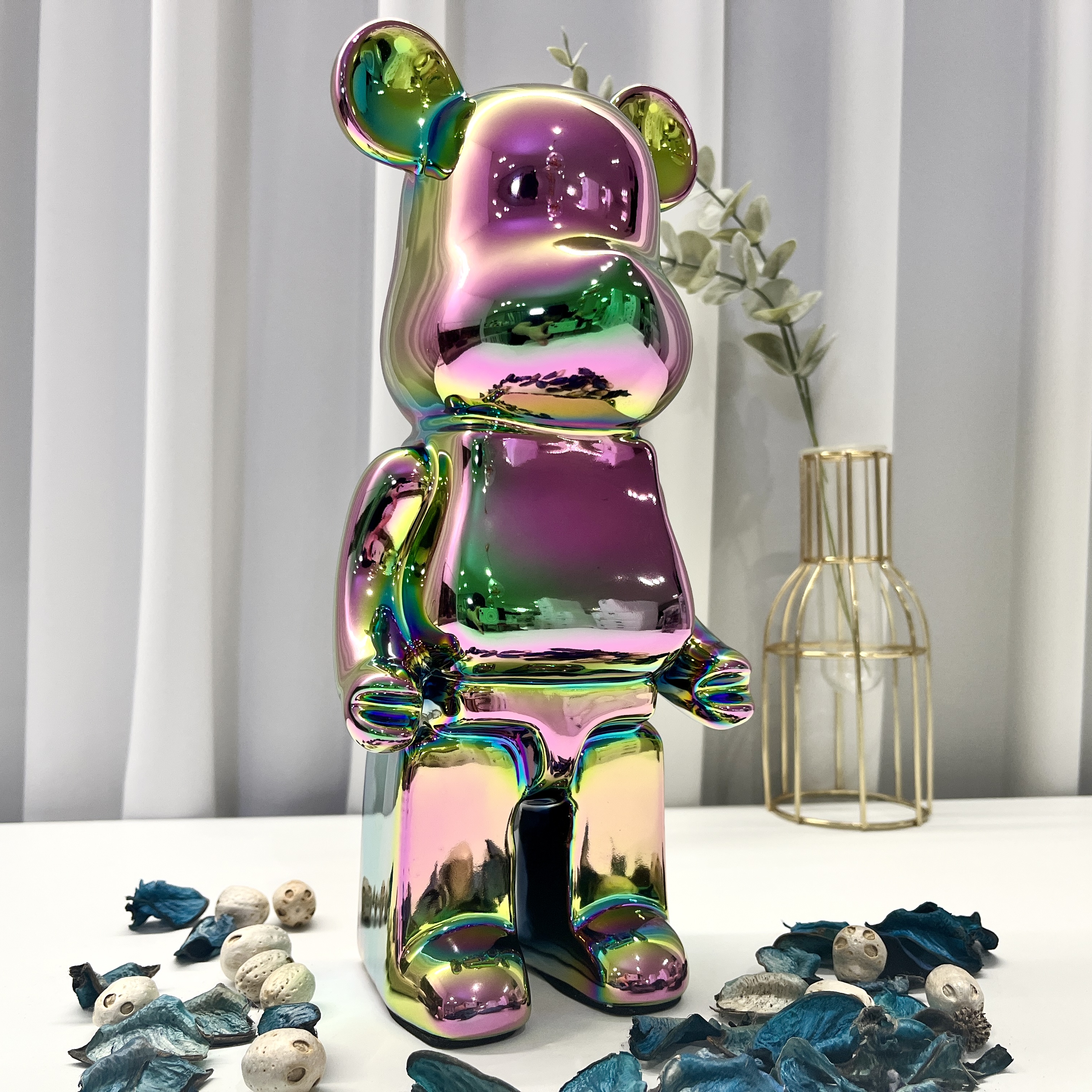 베어브릭 400% 피규어 저금통 대형 브릭베어 레인보우 곰돌이 28cm 인테리어 오브제