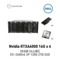 GPU호스팅 Nvidia RTXA4000 16G x 4 28코어 56스레드 128G 2TB SSD 1개월