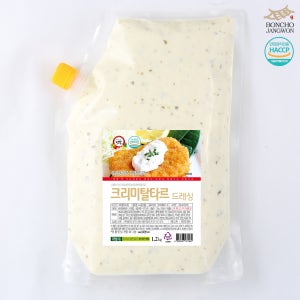 텃밭 본초장원 크리미탈타르드레싱 1.2kg 타르타르소스 튀김소스 생선까스 새우튀김