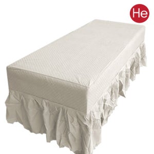 HE 미용침대커버 커튼형베드커버 베이지 180cm x 70cm 경락 피부 마사지 병원 한의원 침대커버