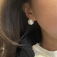 silver925 핵 진주 귀걸이 12mm 14mm 16mm 왕진주 김나영 제니 귀걸이