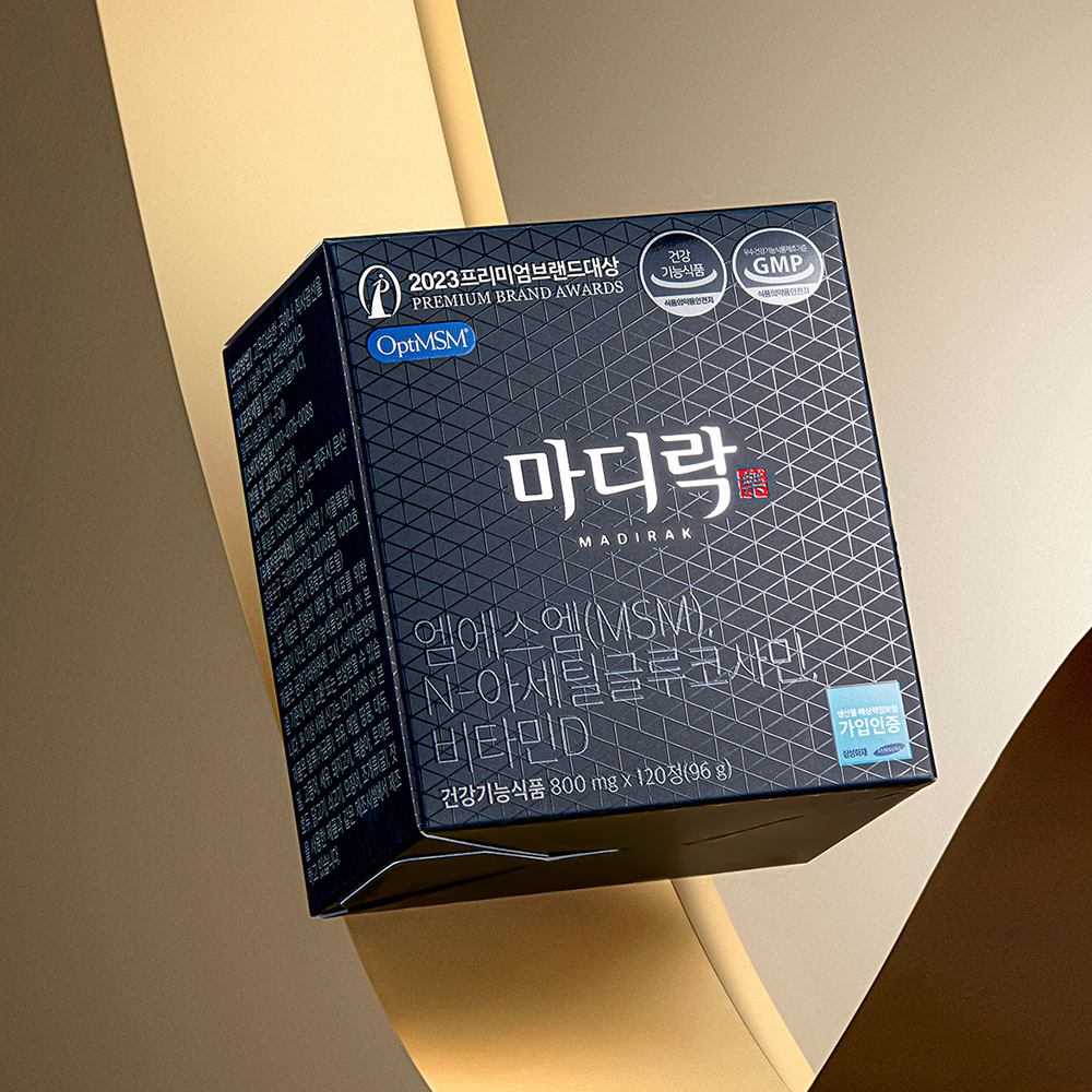 한의사X약사 공동개발 마디락 1개월분120정, 옵티MSM 1500 NAG 500 아세틸 글루코사민 관절연골 건강기능식품