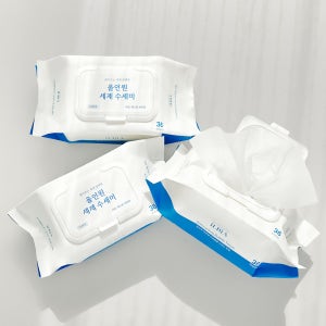 일비아 뽑아쓰는 천연 친환경/일회용/캠핑용 주방세제 일체형 수세미 36매 x 3개