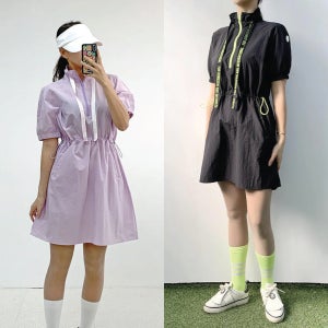 썸머 레터링 집업원피스 골프원피스 보에르