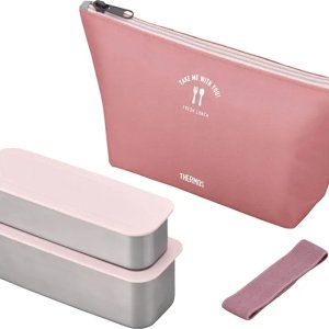 써모스 도시락통 2단 슬림 후레쉬 런치박스 635ml 더스티핑크 DSA-604W DTP