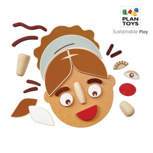 플랜토이즈 아기 유아 원목 장난감 나무 블럭 표정만들기 8903