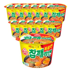 오뚜기 참깨라면 볶음면 큰컵라면 110g, 12개
