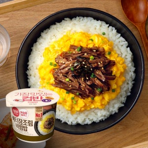 햇반 컵반 버터장조림비빔밥 216g, 18개