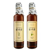 더바른상회 방앗간 옛날 전통 국내산 참기름300ml+들기름300ml 선물세트