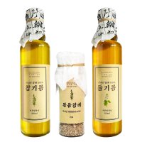 더바른상회 방앗간 옛날 저온압착 국내산 참기름300ml+들기름300ml+볶음참깨70g 선물세트