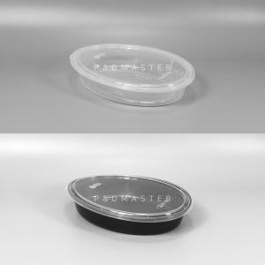 BW 고강도 덮밥용기 B750(타원형) 200세트 파스타 샐러드 포장 배달