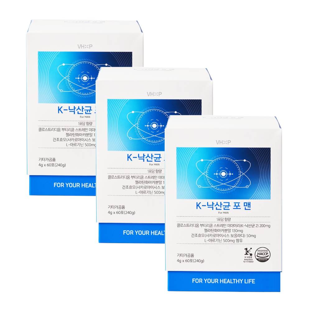 약국은 허준 약사가 추천하는 K 낙산균 포 맨 조나단 유산균 남성 프로바이오틱스 보울라디 아르기닌 60포 3개