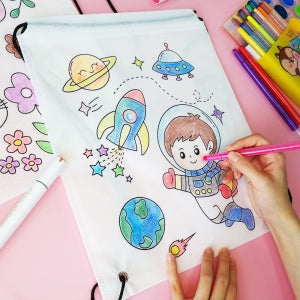 파코파코 어린이 컬러링 다용도 수업용 부직포 가방 단체미술