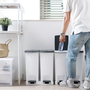 프랑코 분리수거함 재활용 분리수거 대형 쓰레기통 휴지통 페달형 2칸 40L