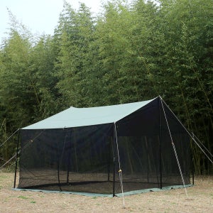 오투라이프 캠핑 국산 방염 블랙 메쉬스크린 실타프 4면개방 타프쉘 모기장